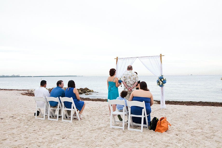 Intimate Beach Wedding Key Biscayne Small Miami Weddings