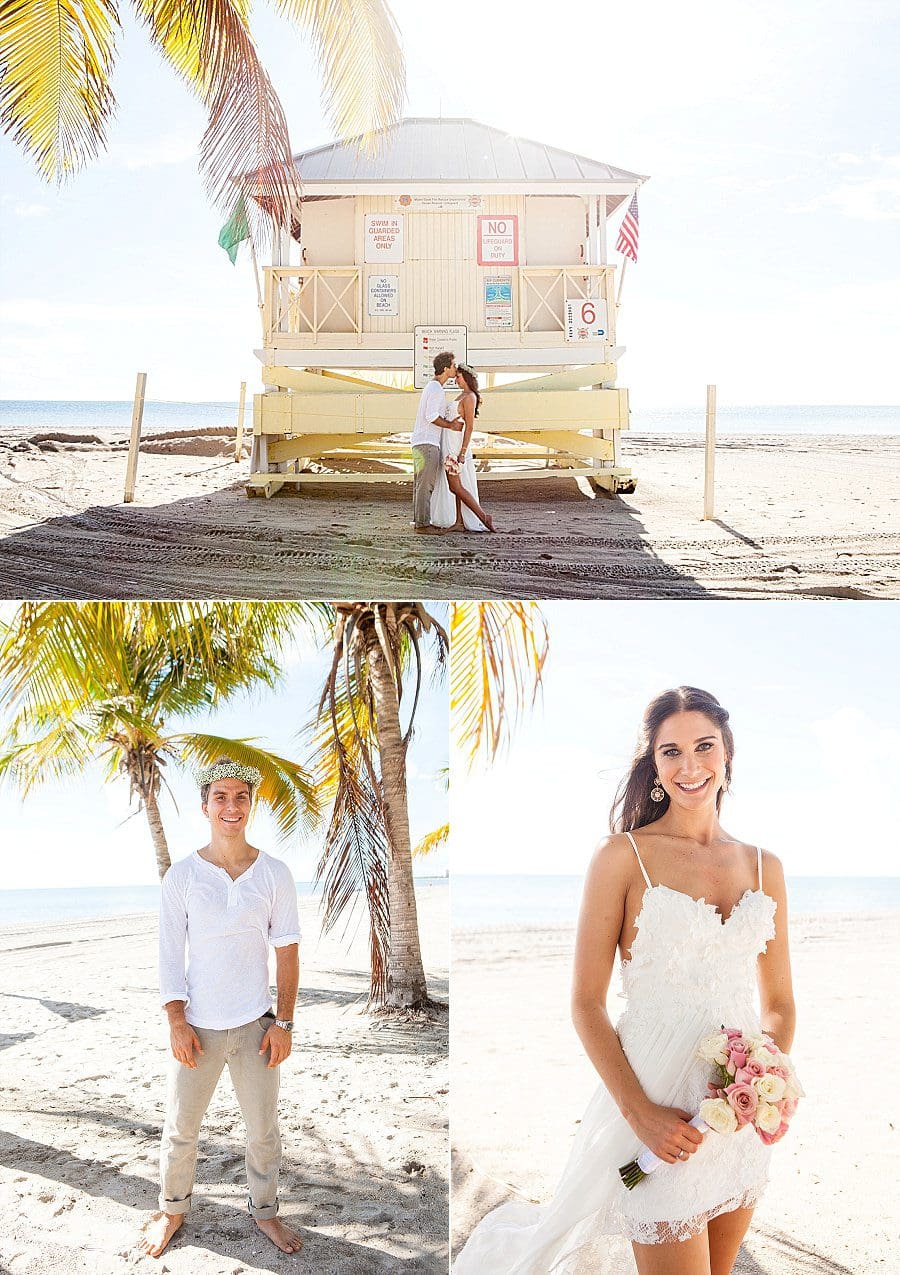 Tropical Boho Beach Elopement In Miami Small Miami Weddings