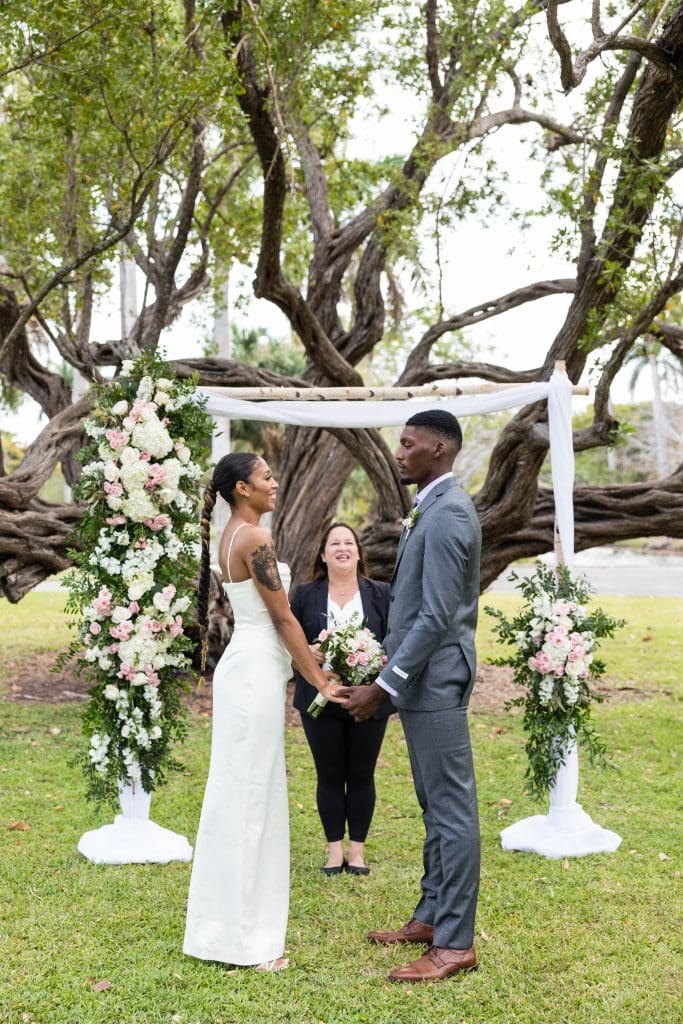 Small Miami Weddings - Coastal Tropical Garden, Miami Garden Elopement, Miami Garden Wedding, Tropical Miami Wedding (11)