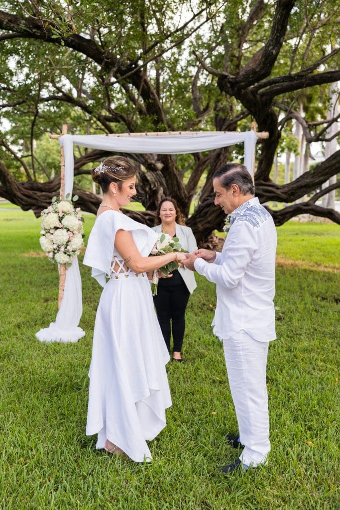 Small Miami Weddings - Coastal Tropical Garden, Miami Garden Elopement, Miami Garden Wedding, Tropical Miami Wedding (19)