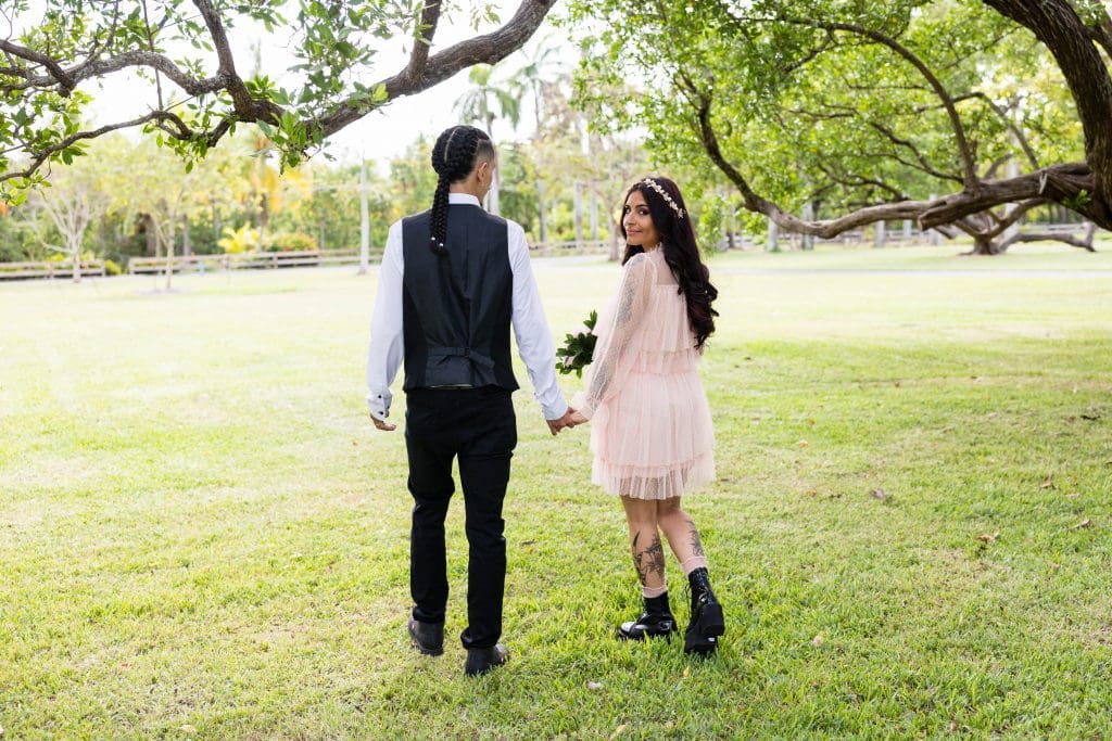 Small Miami Weddings - Coastal Tropical Garden, Miami Garden Elopement, Miami Garden Wedding, Tropical Miami Wedding (8)